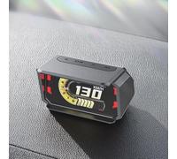 Head Up Display für Kraftstofffahrzeuge ab 2008, LCD-OBD2-GPS-Projektor mit Drehzahlspannung, Öldruck und Turbo-Messgerät, Schwarz (Englisch)