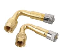 HEALEEP 2 Stück Ventildüsenverlängerungen aus Messing für Elektroroller und Gleichgewichtsscooter Einfache Aufpumpfunktion Vielseitige Reifenventilverlängerung mit Filigraner Form