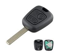 Heart Horse 2 Tasten Gehäuse der Fernbedienung für Peugeot 307, Ersatz Schlüsselgehäuse Auto Fernbedienungs für Citroen C1 C2 C3 C4 Xsara Picasso Funkschlüssel Hülle mit Ask 433Mhz ID46 Chip