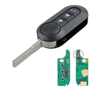 Heart Horse 3 Tasten Auto Fernbedienung Schlüssel mit 433Mhz ID46-PCF7946 Chip und Batterie für FIAT 500 L Grande Punto Evo Panda Bravo Stilo Lancia Y Autoschlüssel Gehäuse mit Klinge -Delphi System