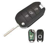 Heart Horse 3 Tasten Auto Fernbedienung Schlüssel Gehäuse für Peugeot 208 308 508 Schlüsselgehäuse, Citroen C3 C4 Cactus Ersatz Autoschlüssel Gehäuse mit 434Mhz 4A Chip und Batterie und HU83 Klinge