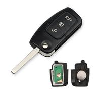 Heart Horse 3 Tasten Autoschlüssel Gehäuse der Fernbedienung Schlüsselgehäuse Kompatibel für Fiesta Mondeo Focus Cmax Galaxy mit 433Mhz 4D63 Chip, Fiesta Ersatz-Klapp-schlüssel, Mondeo Fernbedienung