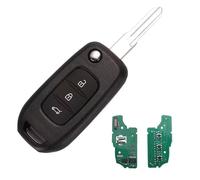 Heart Horse 3 Tasten Autoschlüssel Gehäuse der Fernbedienung Schlüsselgehäuse Kompatibel für Re Nault Logan 2 Sandero 2 Dacia Duster Lodgy Ersatz klappschlüssel Gehäuse mit 433Mhz 4A PCF7961M Chip
