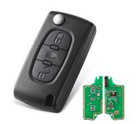 Heart Horse 3 Tasten CE0536 Gehäuse der Fernbedienung Autoschlüssel Ersatz Schlüssel für Peugeot 107 206 207 307 407 607 807 Citr0en C2 C3 C4 C5 C6 Berlingo Funkschlüssel mit FSK 433MHz PCF7961 Chip