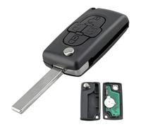 Heart Horse 4 Tasten Autoschlüssel Gehäuse der Fernbedienung mit Batterie für Peugeot 807 1007 Citroen C8 CE0523 Ersatz Auto Schlüsselgehäuse mit 433Mhz PCF7941 Chip und HU83 Klinge (Ask Signal)