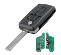 Heart Horse 4 Tasten Autoschlüsselgehäuse für Peugeot 807 1007 Citr0en C8 CE0523 Funkschlüssel mit 433 MHz PCF7961 Chip und Akku und VA2 Klinge (Ask Signal)