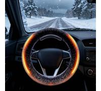Heated Steering Wheel Cover Wireless, Lenkradbezug Wärmend, Weiches Wildleder für Auto, Wärmender Lenkradbezug Winter für den Winter, Lenkradheizung Kabellos Wiederaufladbar (O Shape, to -20°C)
