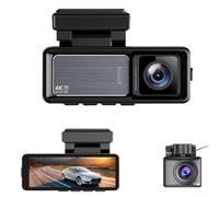 HEBEOT 4K Dual Recording Car Dash Camera with Front and Rear Wide Angle Lenses 3.2 Inch IPS Screen Loop Recording G Sensor Parking Monitor Motion Detectio