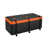 Heckbox für Anhängerkupplung, 566 Liter Wasserdicht & Faltbare Gepäckbox, 20 Kubikfuß 152x6x61cm Auto Hintere Gepäcktasche, Reißfest Cargo Transportbox mit 6 Verstärkte Riemen & Doppelreißverschluss