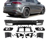 Heckdiffusor + Auspuffblenden schwarz passt für Mercedes GLE V167 mit AMG-Line