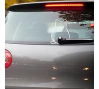 Heckscheibenaufkleber Katze Sticker Heckscheibe Scheibenwischer Silber KX096
