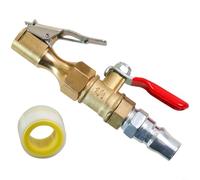 HEIBTENY Reifen-Schnellpumpen-Deflator-Ventil mit Schalter, Stahl, für schnelles Aufpumpen und Ablassen, auslaufsicherer Stecker, für Auto, Motorrad, Fahrrad, EV-Traktor, Gold(B)