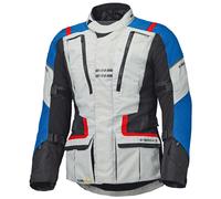 Held Hakuna Matata 3 wasserdichte Motorrad Textiljacke, grau-rot-blau, Größe 3XL für Männer