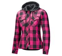 Held Lumberjack II Damen Motorrad-Flanellhemd, schwarz-pink, Größe D-M