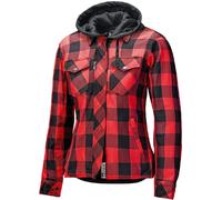 Held Lumberjack II Damen Motorrad Textiljacke, schwarz-rot, Größe S