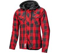 Held Motorrad Textiljacke Lumberjack II Flanellhemd Schwarz-Rot Größe 5XL