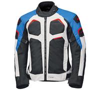 Held Manzano Top wasserdichte Motorrad Textiljacke, schwarz-weiss-blau, Größe 5XL für Männer