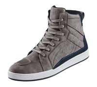 HELD Marick Motorradschuhe Herren - Urban Motorrad Sneaker - Leichter Sommer Motorradstiefel aus Amara und Microfiber mit Knöchelschutz, CE Zertifiziert EN 13634:2017, Grau, Größe 44