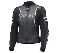 Held Street Rocket 4 Top - Sport Leder Motorradjacke Damen mit Protektoren Level 2 D3O - AAA Klasse CE zertifizierte Motorrad Jacke Frauen - Soft-Rind Lederjacke, Air-Vent - Schwarz Weiß - Größe 38/S