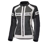 Held Tropic 4 Top Sommer Motorrad Jacke Damen - Sportliche und Luftige Mesh Sommerjacke - Leichte Motorradjacke mit Protektoren D3o Ghost Level 1 - CE Schutzklasse A, Grau-Schwarz, Größe L