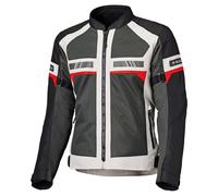 Held Tropic 4 Top Sommer Motorrad Jacke Herren - Sportliche und Luftige Mesh Sommerjacke - Leichte Motorradjacke mit Protektoren D3o Ghost Level 1 - CE Schutzklasse A, Grau-rot, Größe 3XL
