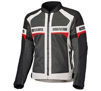 Held Tropic 4 Top Sommer Motorrad Jacke Herren - Sportliche und Luftige Mesh Sommerjacke - Leichte Motorradjacke mit Protektoren D3o Ghost Level 1 - CE Schutzklasse A, Grau-rot, Größe 3XL