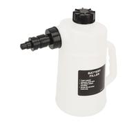 HELEVIA 2 -Liter -Batteriefüllerflasche, Krug Tropffreies Auto -Absperrventil, Car Trucks RV Golfwagen, Füllung von Krug für Batteriesäure mit Dickem Polyethylen, Einfacher Transport