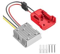 Helilyco 18 V auf 12 V DC-DC Step-Down-Konverter, Regler, 12 V, 20 A, 240 W, für ferngesteuerte Autos, LKWs, LED-Lichter, DIY-Projekte, Adapter mit Batteriehalter (C)