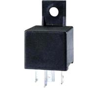 HELLA 4RA 965 400-071 Relais, Arbeitsstrom - 12V - 4-polig - Schaltbild: S1 - Stecker: A - Schließer - Farbe: schwarz - mit Halter - Menge: 1