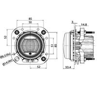 HELLA 1F0 011 988-121 DE/LED-Fernscheinwerfer - 90mm Performance L4060 - 12/24V - Einbau - Stecker: