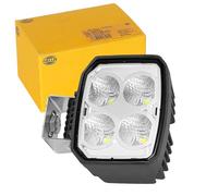 HELLA 1GA 996 588-211 LED-Arbeitsscheinwerfer - Power Beam S - 12/24V | 1850lm - geschraubt/Anbau - schwenkbarer Montagebügel/hängend/stehend - weitreichende Ausleuchtung - Stecker: Deutsch Stecker