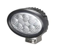 HELLA 1GA 996 661-011 LED-Arbeitsscheinwerfer - Oval 100-12/24V - 1700lm - Anbau/geschraubt - schwenkbarer Montagebügel - weitreichende Ausleuchtung - Stecker: DEUTSCH Stecker