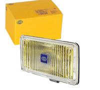 HELLA 1NB 005 860-221 Halogen-Nebelscheinwerfer - Comet 450 - 12V - rechteckig - Anbau - gelbe Streuscheibe - Lichtscheibenfarbe: gelb - rechts/links