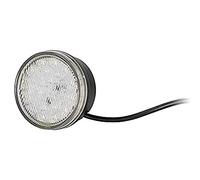 HELLA 2BE 980 691-101 LED-Tagfahrleuchte - 12V - rund | Lichtscheibenfarbe: glasklar - LED-Lichtfarbe: weiß/gelb - Kabel: 2500mm - beidseitig - Menge: 1