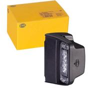 HELLA 2KA 010 278-021 Kennzeichenleuchte - Kennzeichenbeleuchtung - Anhänger - LED - 24V - geschraubt/Anbau - ADR/GGVS - Lichtscheibenfarbe: glasklar - Stecker: Flachstecker - außen/seitlicher Anbau