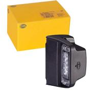HELLA 2KA 010 278-031 Kennzeichenleuchte - Kennzeichenbeleuchtung - Anhänger - LED - 24V - geschraubt/Anbau - ADR/GGVS - Kabel: 2000mm - Stecker: Flachsteckhülse - seitlicher Anbau
