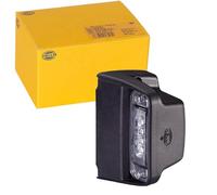 HELLA 2KA 010 278-321 Kennzeichenleuchte - Kennzeichenbeleuchtung - Anhänger - LED - 12V - Anbau/Schraubanschluss - CCC/SAE/ADR/GGVS - Stecker: Flachstecker - seitlicher Anbau/außen