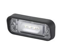 HELLA 2KA 010 278-411 Kennzeichenleuchte - Kennzeichenbeleuchtung - Anhänger - LED - 12V - Einbau/Schraubanschluss - CCC/ADR/GGVS - Stecker: Flachsteckhülse - oben/außen