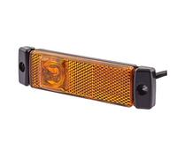 HELLA 2PS 008 645-507 Seitenmarkierungsleuchte - 12V - Anbau - Lichtscheibenfarbe: gelb - Kabel: 500
