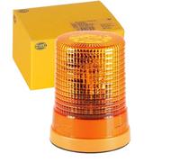 HELLA 2RL 004 958-111 Halogen Rundumleuchte - KL 700 - 24V - gelb (amber) - rund - Anbau/geschraubt - für Traktor, LKW, Gabelstapler