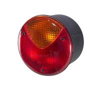 HELLA Rückleuchte - Glühlampe - 24V / 12V - Anbau/geschraubt - ECE/ADR/GGVS - Lichtscheibenfarbe: rot/gelb - Stecker: Flachstecker - rechts/links - Menge: 1 - 2SD 964 169-111