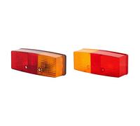 Hella 2SE 997 111-021 Heckleuchte - 12/24V - Anbau - rechts & 9EL 997 451-001 Lichtscheibe, Heckleuchte - links