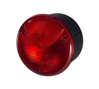 Hella Halogen Heckleuchte mit Rückstrahllicht, Schlusslicht und Bremslicht 24/12V Rund für Fahrzeugseite links / rechts mit Rückstrahllicht, Schlusslicht und Bremslicht Rückstrahllicht, Schlusslicht u