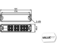 HELLA Heckleuchte 2VP 357 021-011 VALUEFIT für, links, rechts