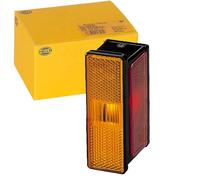 HELLA 2XS 007 841-011 Umrissleuchte - Begrenzungsleuchte - Anhänger - Wohnwagen - Rear-Logic - Halogen - 12/24V - Anbau/geschraubt - ECE/ADR/GGVS - links/seitlicher Anbau