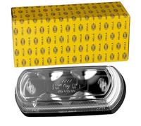 HELLA 2XS 013 327-031 Umrissleuchte - Begrenzungsleuchte - Anhänger | Wohnwagen - Shapeline Tech - LED - 12/24V - geklebt - SAE - Kabel: 500mm - 2-polig - links/rechts/seitlicher Einbau