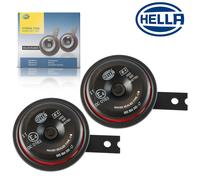 HELLA 3AM 922 000-971 Horn - S90 - 12V - 113dB(A) - Frequenzbereich: 350/415Hz - Gehäusefarbe: rot/s