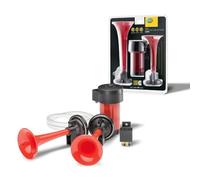 HELLA Horn 3PB 003 001-631 12 V 115 dB Hoch-/Tiefton rot-schwarz ECE