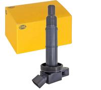 HELLA 5DA 358 000-381 Zündspule - 12V - 4-polig - Kerzenschachtzündspule - geschraubt