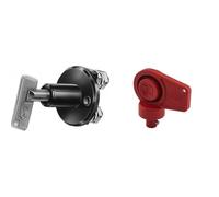 HELLA 6EK 002 843-013 Hauptschalter, Batterie - Drehbetätigung - Anschlussanzahl: 2 + 9SL 706 729-031 Schlüssel - rot - mit Kappe